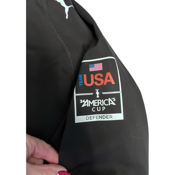NWOT Puma Black Oracle Team USA America's Cup Hooded Coat CM1-168 Mens Small - Picture 5 of 13
